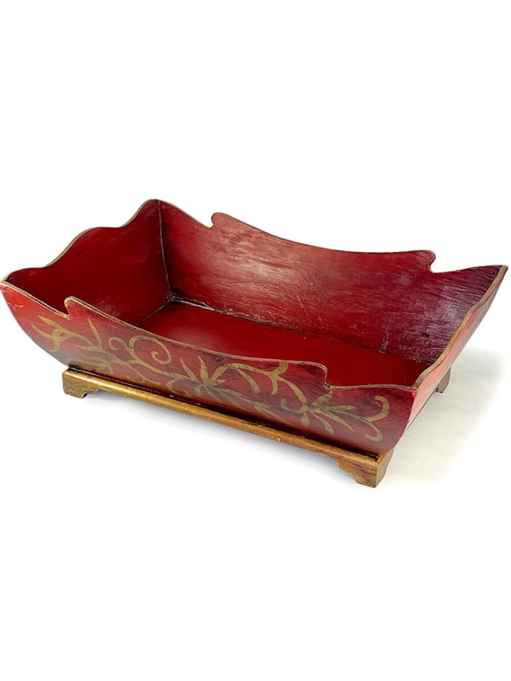 Vintage Wooden Asian Open Box